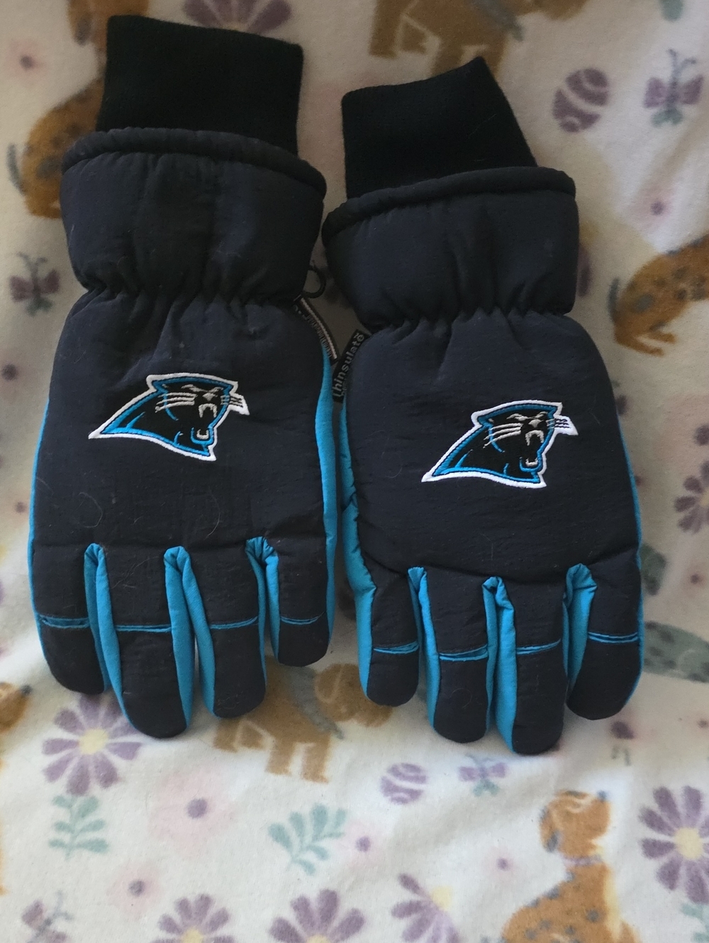 Carolina Panthers NFL Thinsulate Ultra Insulation Gloves Size Small/Medium